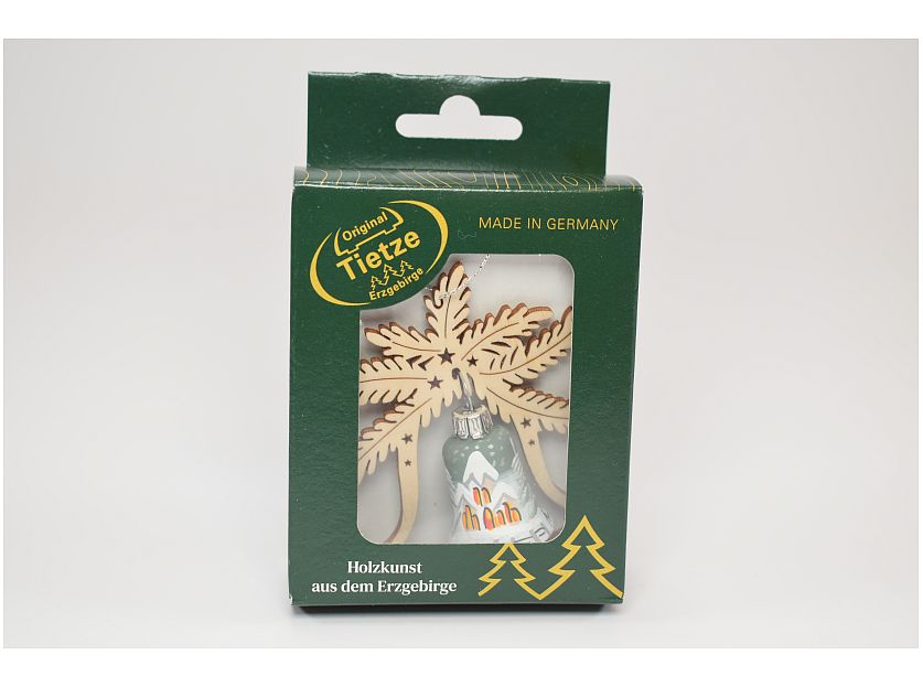Tietze – Hand-Painted Tree Ornament Bell "Ice Princess"
