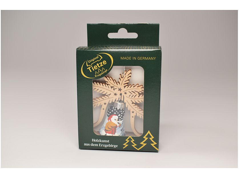 Tietze - Baumbehang Glocke Weihnachtsmann, handbemalt