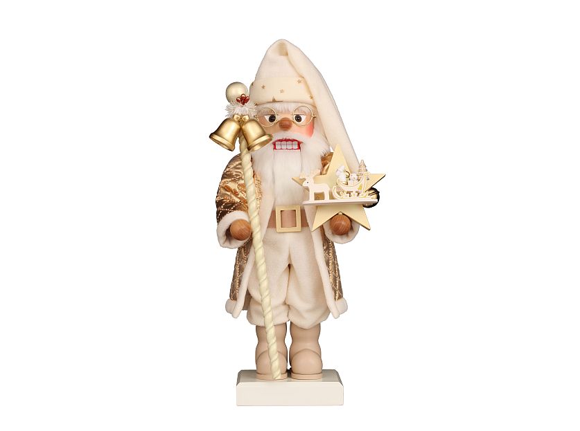 Ulbricht - Nussknacker Weihnachtsmann weiß/gold !!Auslaufmodell