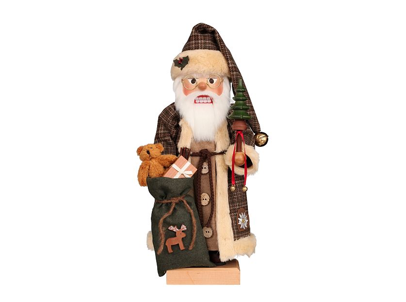 Ulbricht - Nutcracker Santa Claus brown checkered (with video) (Novelty 2023) !!Discontinued item