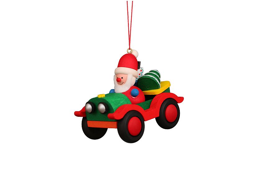Ulbricht - Baumbehang Auto mit Weihnachtsmann (6 Stück)