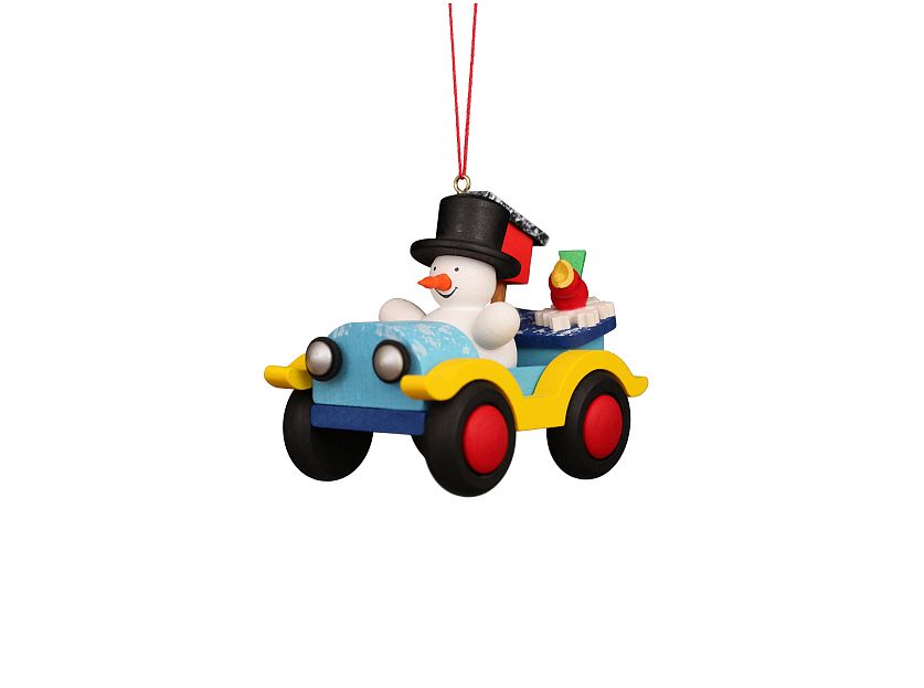 Ulbricht - Tree ornament car with snowman (6 pieces)
