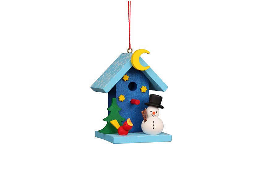 Ulbricht - Tree Ornament Birdhouse with Snowman (6 pieces)