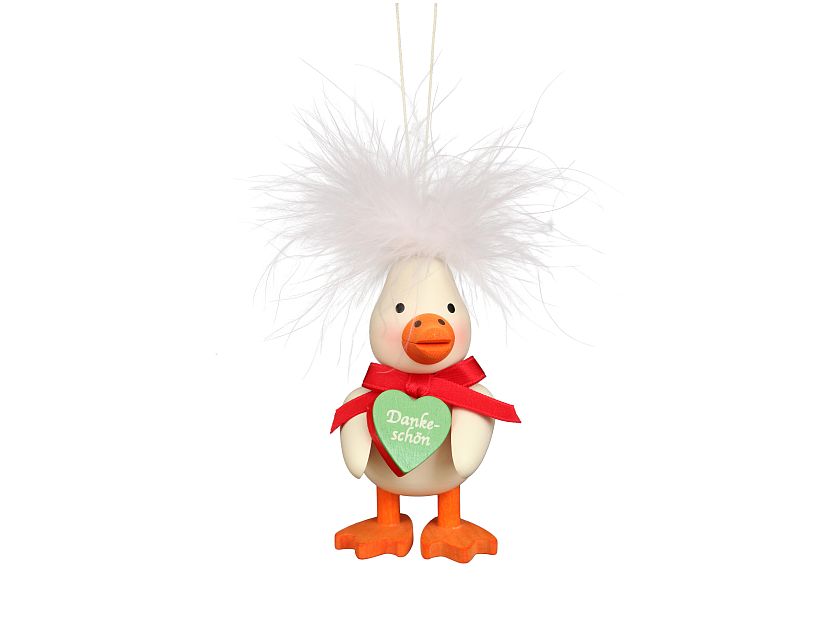 Ulbricht - tree hanging feather duckling "thank you" (novelty 2023)