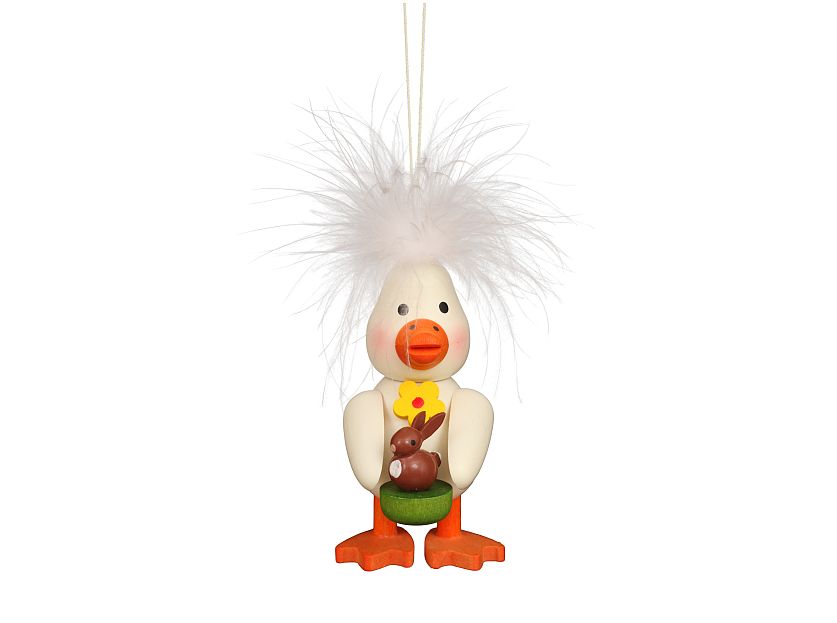 Ulbricht - Tree Ornament Feather Duckling with Bunny Nest