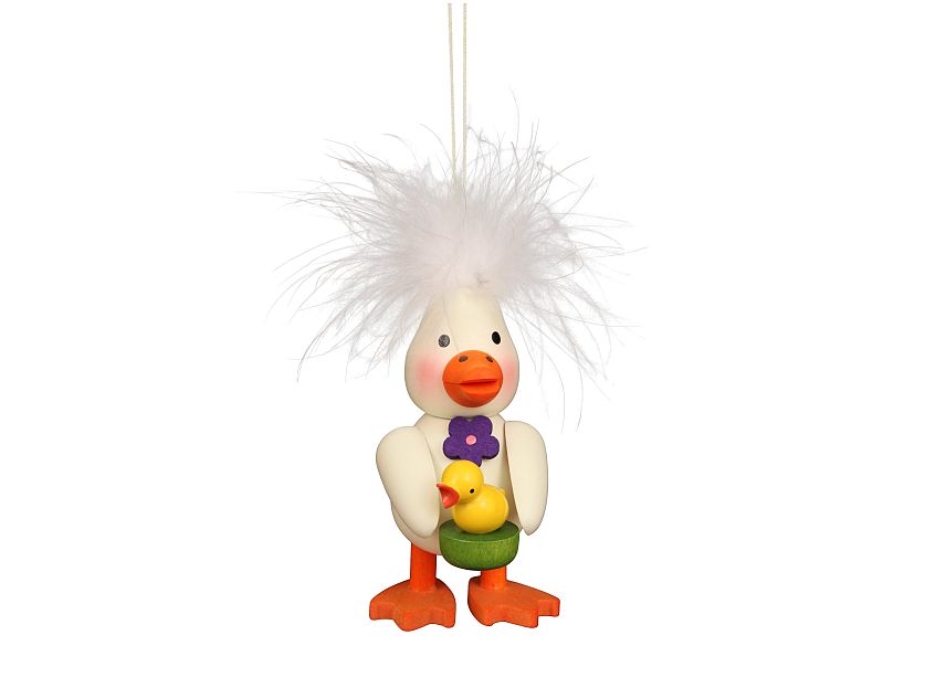 Ulbricht - Tree Ornament Feather Duckling with Chick Nest
