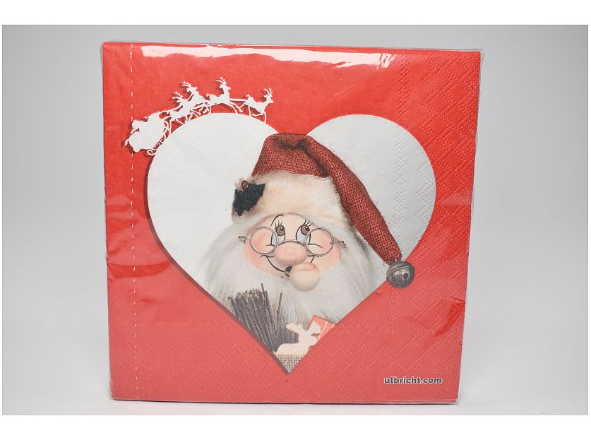 Ulbricht – Napkin "Santa Claus in a Heart"