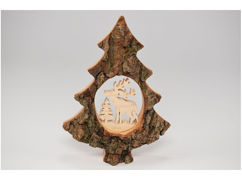 Ulbricht - bark tree with sawn maple motif deer