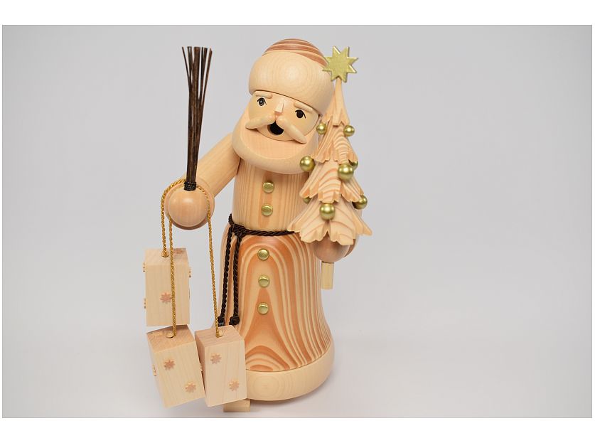 Ulmik - Smoker Figure Santa Claus with Tree natural