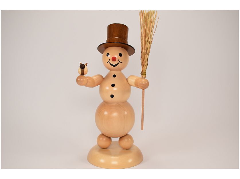 Wagner - Snowman with broom and bird, large