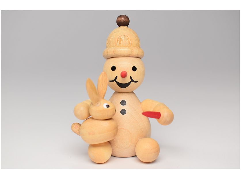 Wagner Snowman Junior Bunny on Lap