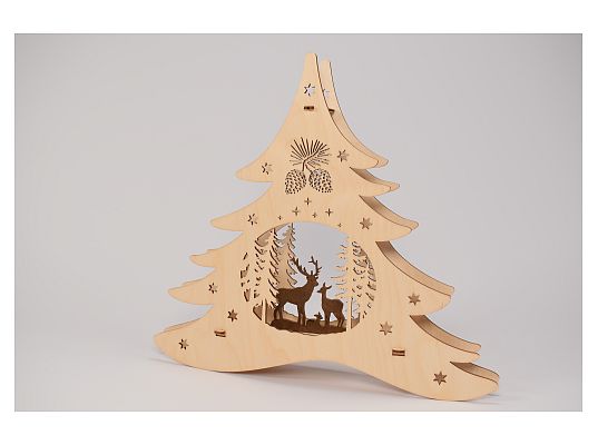 Weigla - window picture fir tree forest motif