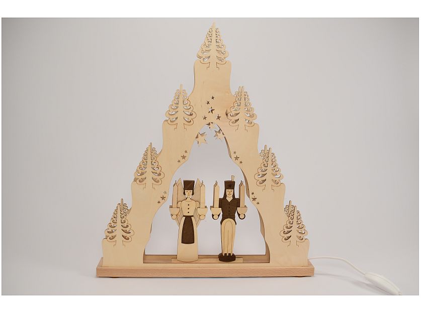 Weigla - Candle holder angel and miner 7 flg.