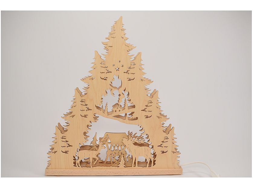 Weigla - Candle lace 7 flames deer family