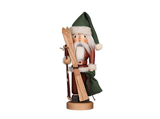 Ulbricht - Nutcracker Santa With Ski Natural !!Discontinued item