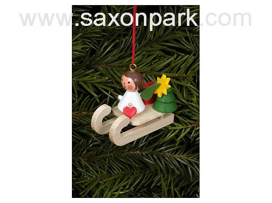 Ulbricht - Angel On Sledge Ornament