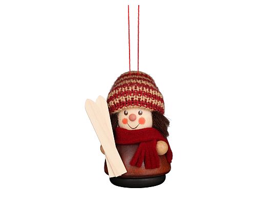 Ulbricht - Wobble Figure Skier Natural Ornament