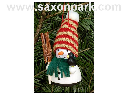 Ulbricht - Wobble Figure Snowman with Broom Ornament