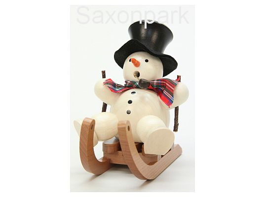 Ulbricht - Räuchermann Schneemann auf Schlitten !!Auslaufmodell