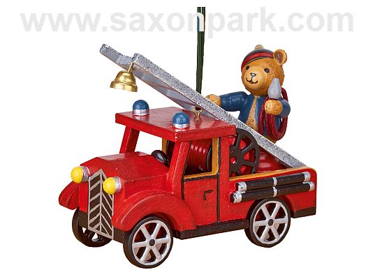 Hubrig - Hanging Fire truck with Teddy