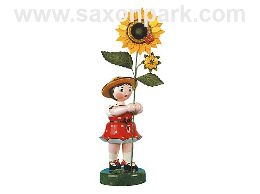 Hubrig - Blumenmädchen rot mit Sonnenblume