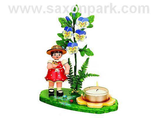 Hubrig - candleholder girl with horned violet