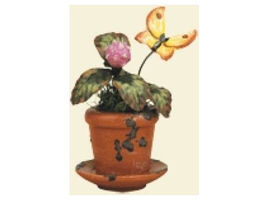 Hubrig - flower pot "clover flower" (3 pieces)