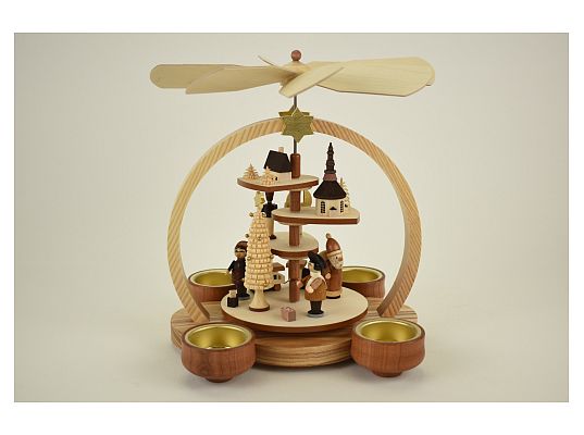 Dregeno - Stufenpyramide natur mit Teelichter (with video)