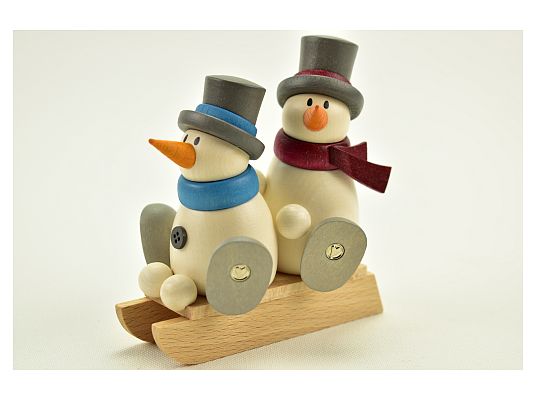 Hobler - snowman Fritz and Otto on sledges