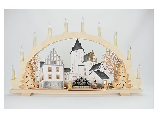 Tietze - Schwibbogen mit LED -Vorbeleuchtung Schlosswanderung