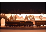 Tietze - Candle arch socket snowy railroad in the Ore Mountains