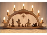 Wagner - light arch candle arch Junior with bird, sleigh, basket and star
