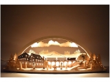 Tietze - Candle arch diorama winterland Erzgebirge, LED and airbrush