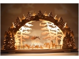 Tietze - Candle arch wild feeding, carved deer, 3D, LED and airbrush