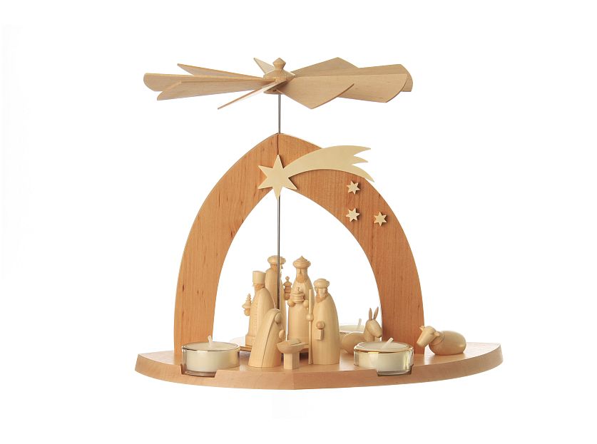 Schalling - Pyramid nativity with three wise men