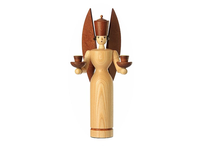 Schalling - Angel candle holder, natural
