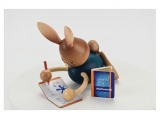 Kuhnert - Stupsi bunny homeschool lying with notebook (with video)
