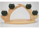 Kuhnert - table candlestick tea lights green