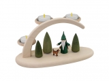 Seiffen Volkskunst - luminous arch candlestick arch hunter gnome