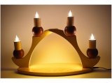 Kuhnert - Window arch 4 candles LED nature/red