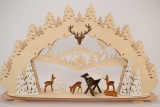 Weigla - Candle Arch LED 15 flames deer in the forest