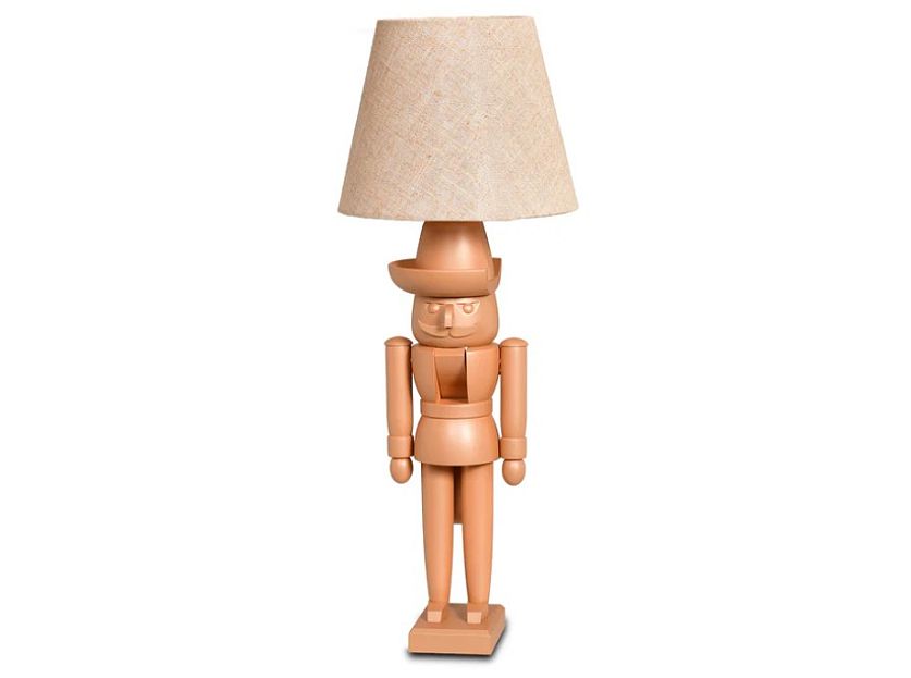 KWO - Nussknacker, Tischlampe, ocker