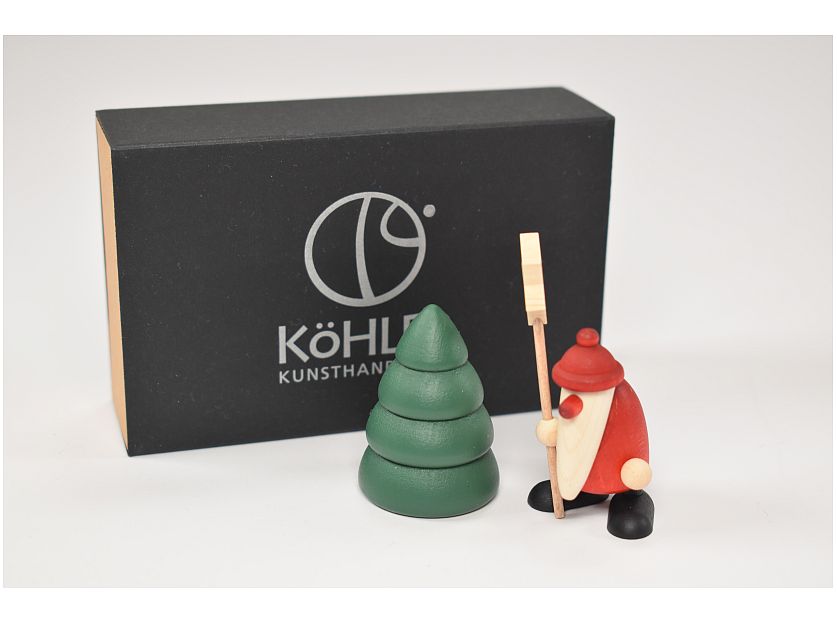 Björn Köhler - miniature set 5 - Santa Claus with star and tree