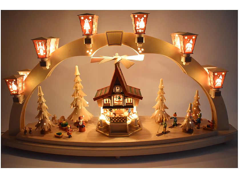 Glaesser - Candle arch Christmas forest with Advent house