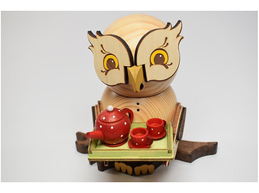 Kuhnert - Smoke figure owl with tea set (with video)