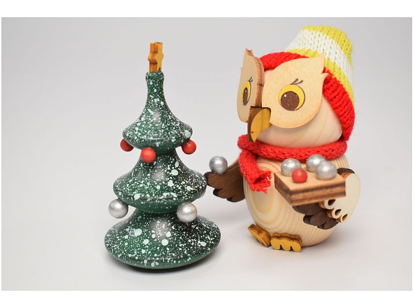 Kuhnert - Mini Eule mit Weihnachtsbaum