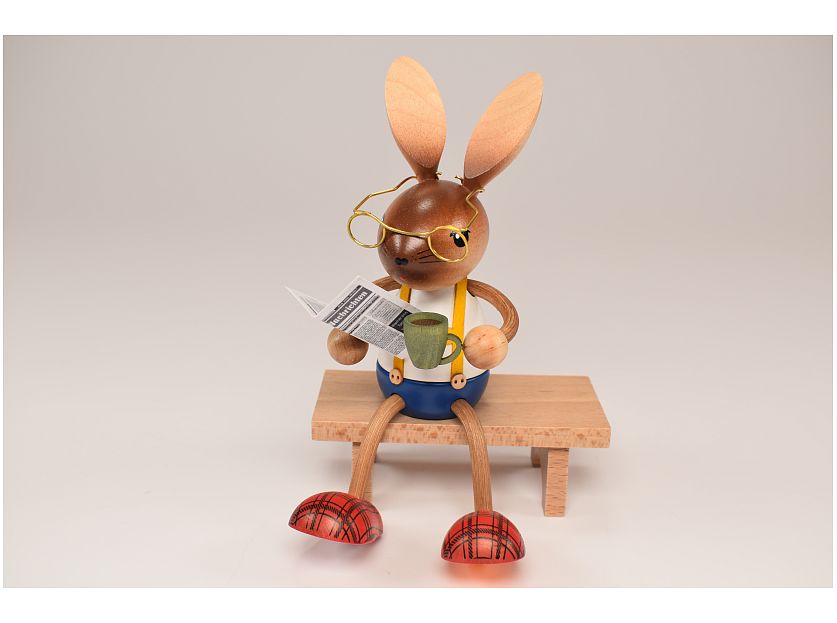 Kuhnert - Hare with coffee and newspaper