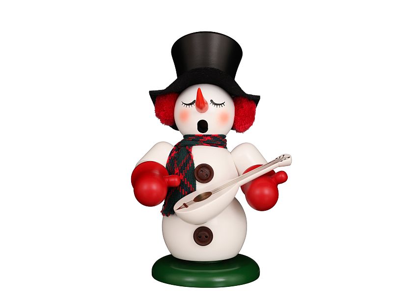 Smoking man snowman with lute (Available from April/May 2022)