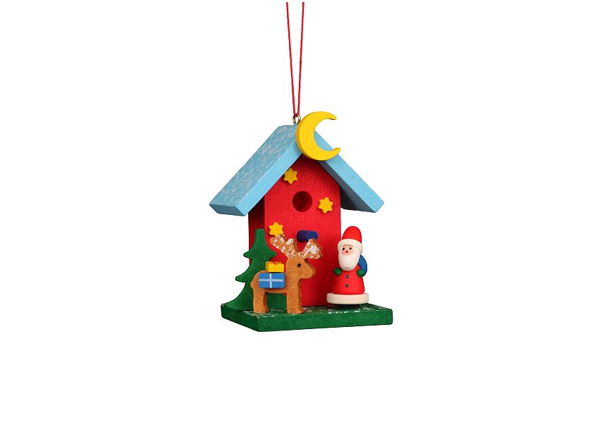 Ulbricht - Tree Ornament Birdhouse with Santa Claus (6 pieces)