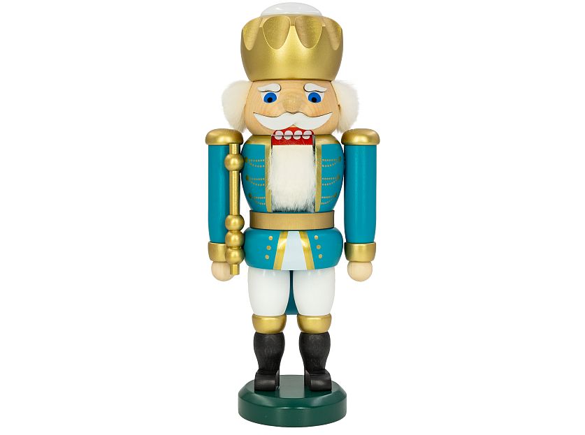 Seiffener Volkskunst - Exklusiv Knig trkis wei